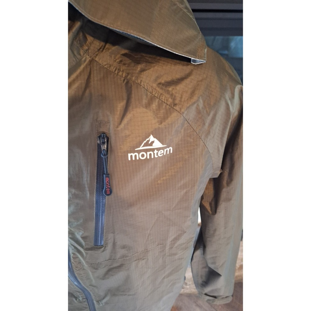 MONTEM HOODED RAIN JACKET WATERPROOF SHELL HIKING CAMPING WINDBREAKER - Picture 3 of 9
